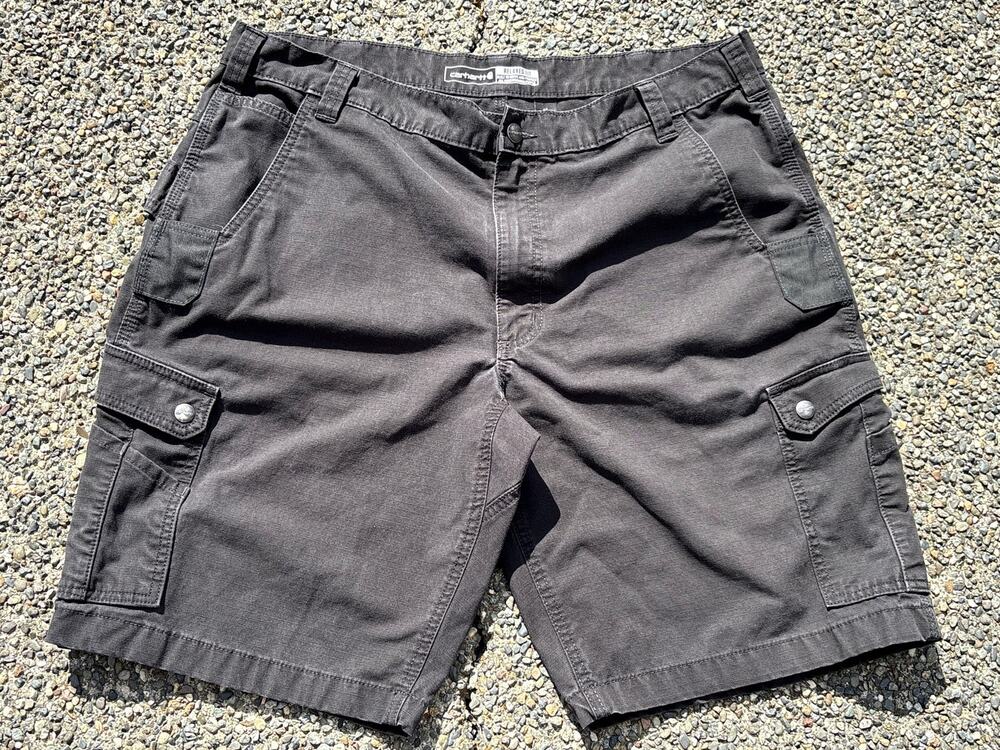 Carhartt Rugged Flex Relaxed fit ripstop cargo work short Black size 40